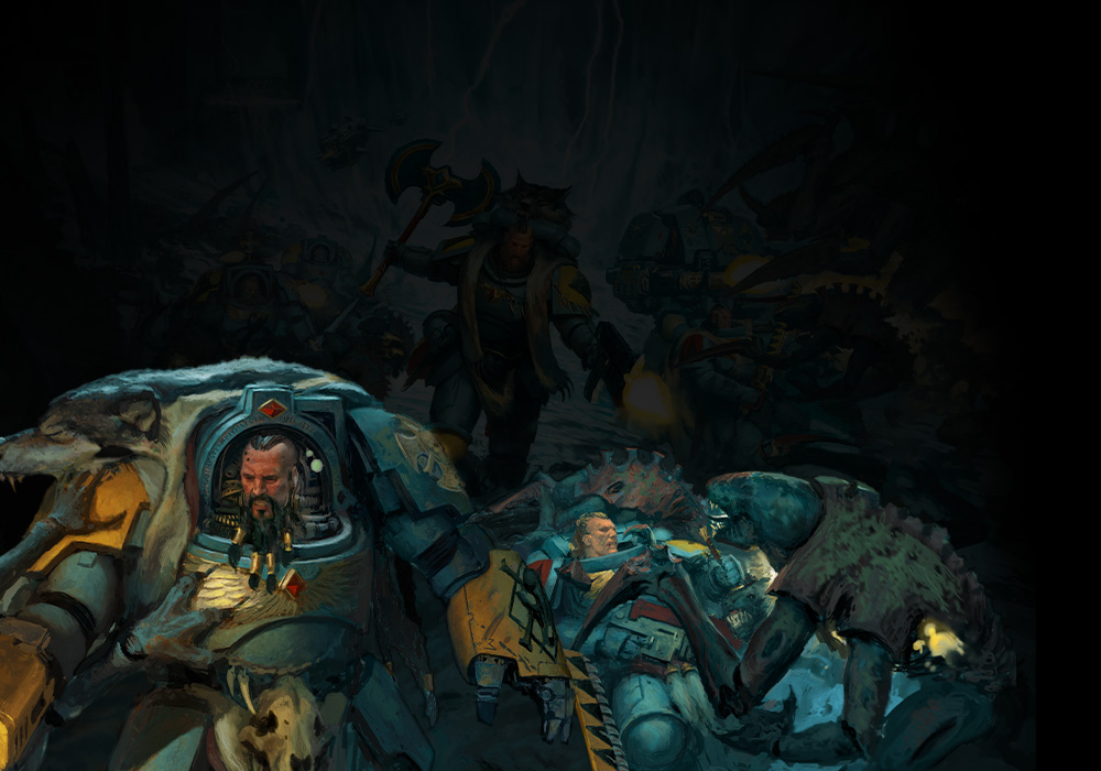 Space wolves background